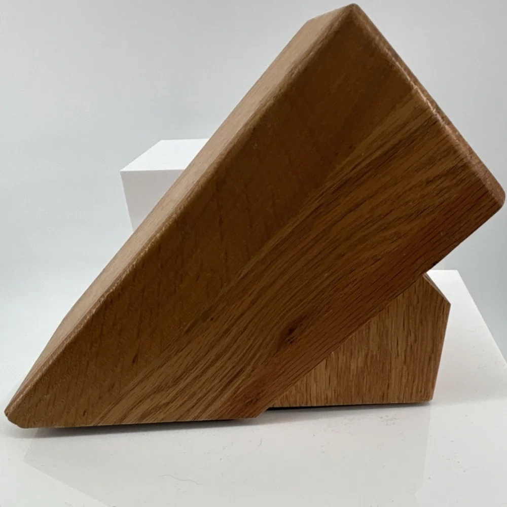 Cutco 10-Slot Wooden Knife Block Honey Oak and Cutco Cutting Board USA